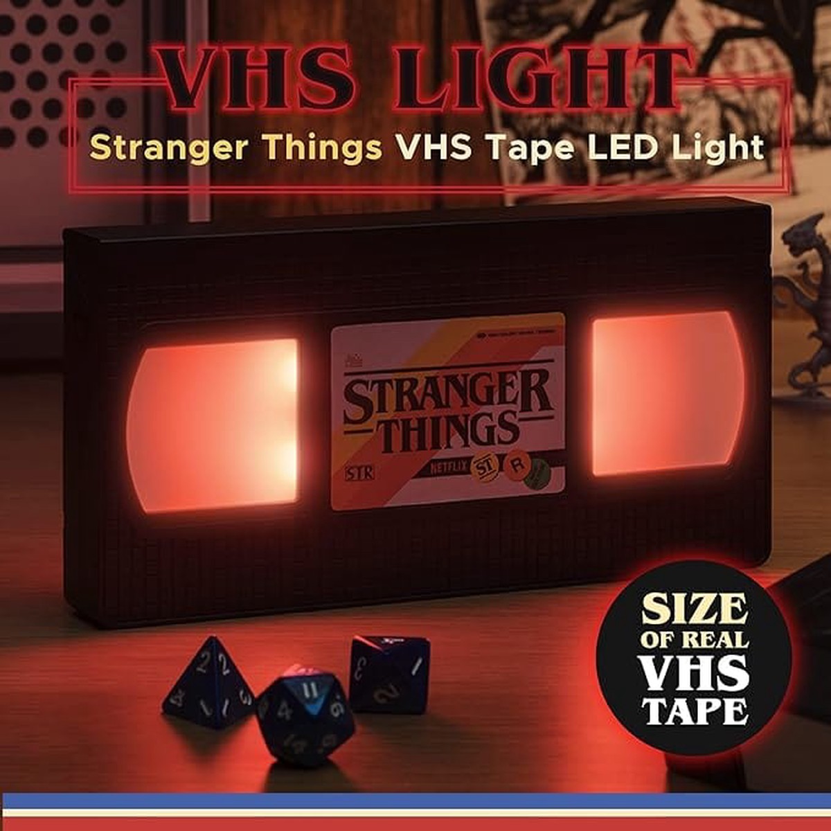 Stranger Things VHS Logo Light Lamp