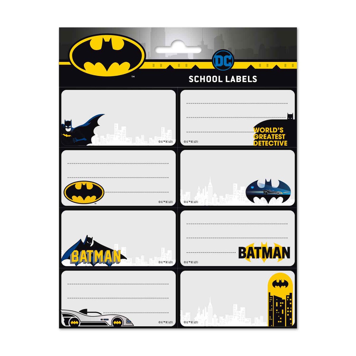 BATMAN SELF ADHESIVE LABELS Sticker