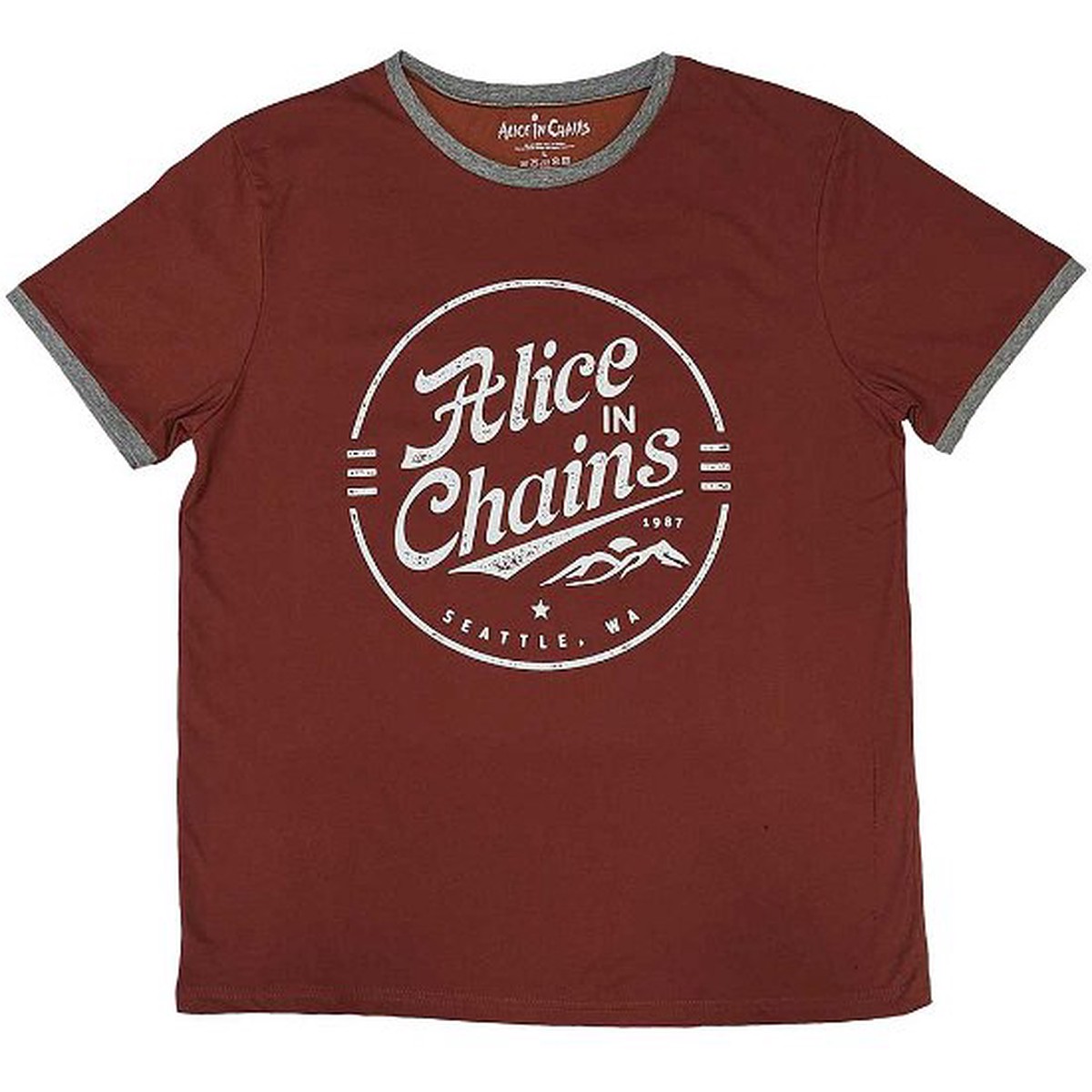 Alice In Chains Circle Emblem Ringer - Large T-Shirts