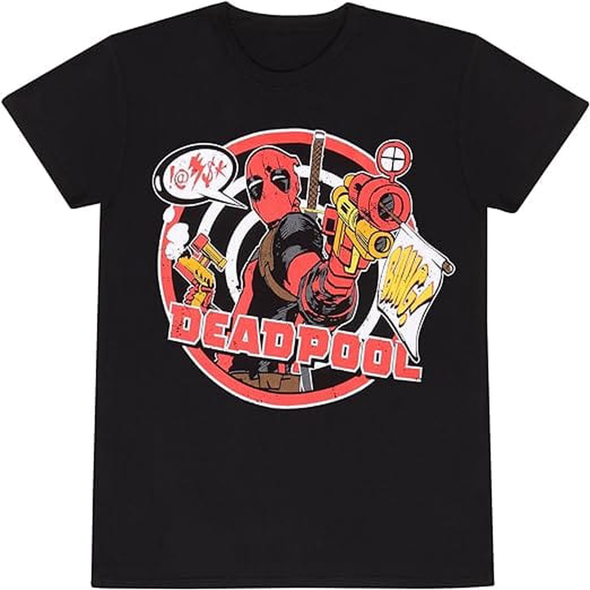 Deadpool – Badge Unisex Black – Medium T-Shirts