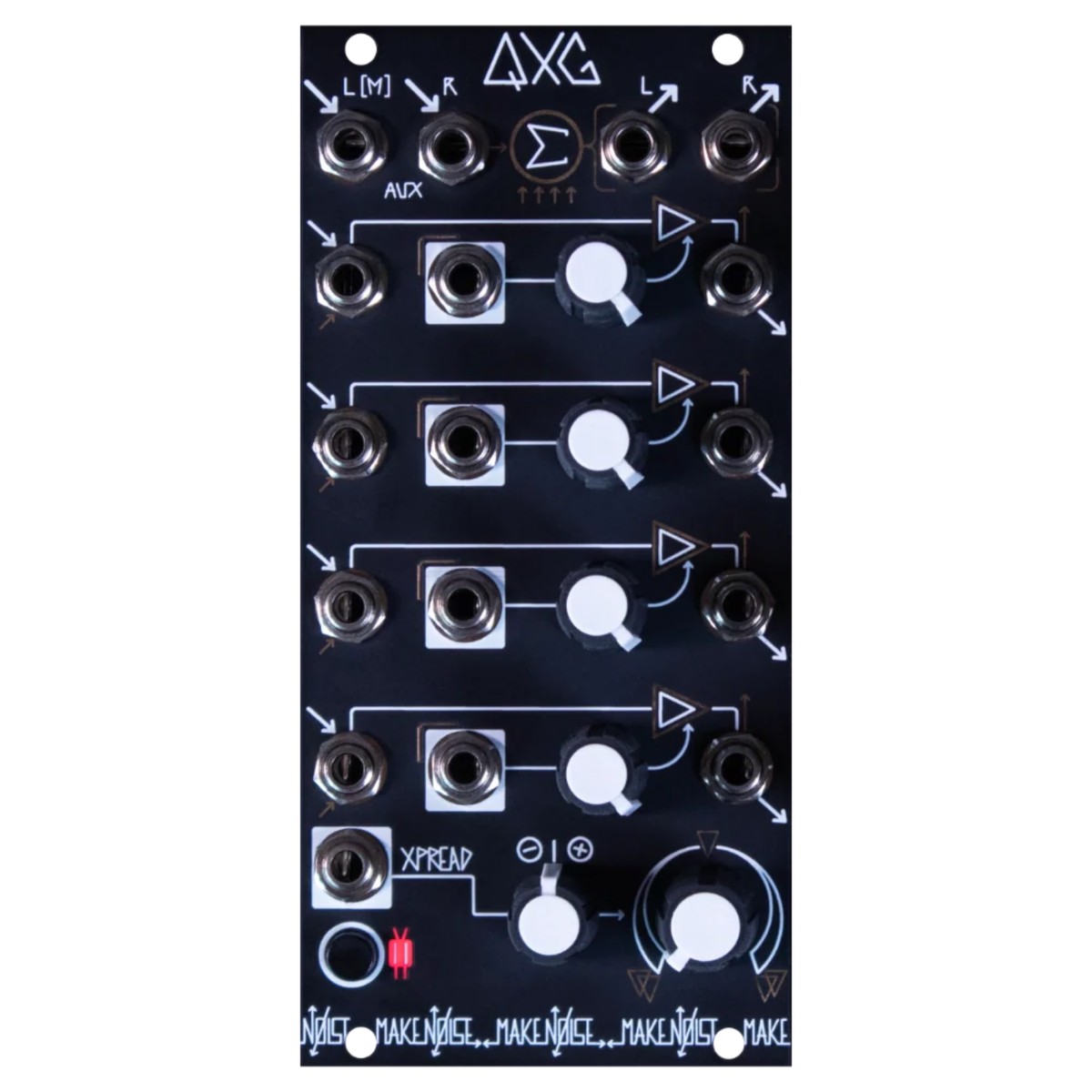 Make Noise QXG Eurorack - 4 Channel Stereo Low Pass Gate Mixer Module