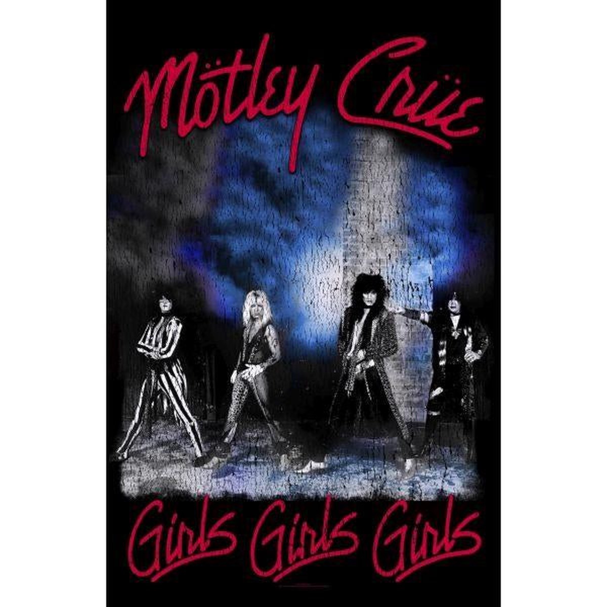 Motley Crue - Premium Textile Poster Flag (Girls Girls Girls) 104cm x 66cm