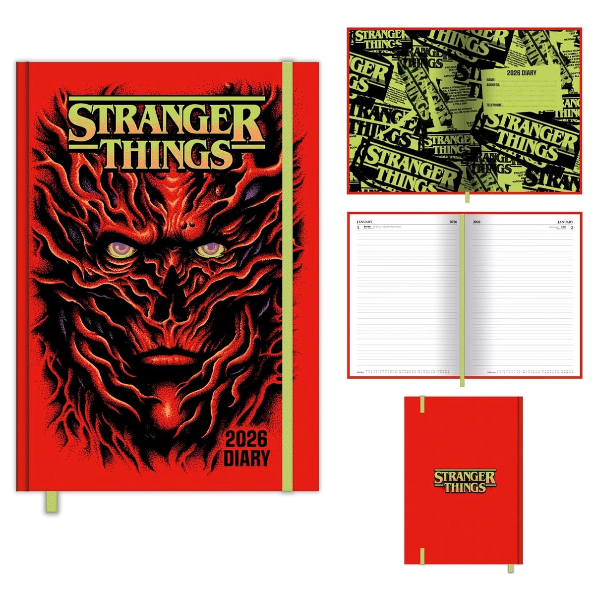 Stranger Things 2026 A5 Diary Stationery