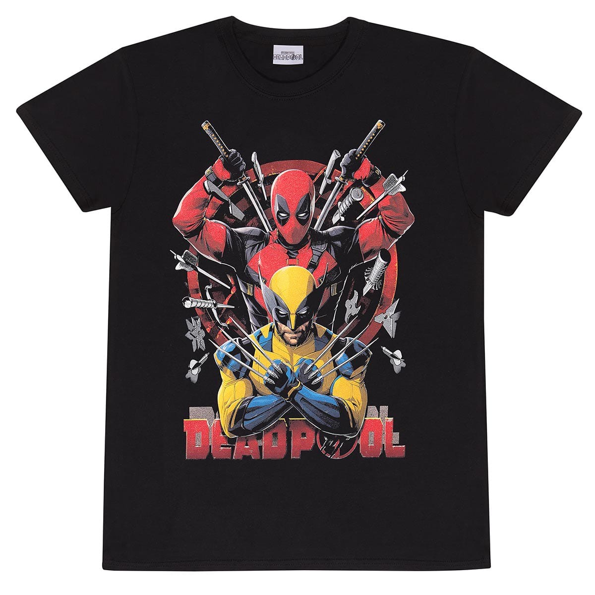 Marvel Comics Deadpool 3 DeadpoolWolverine Weapons – XL T-Shirts