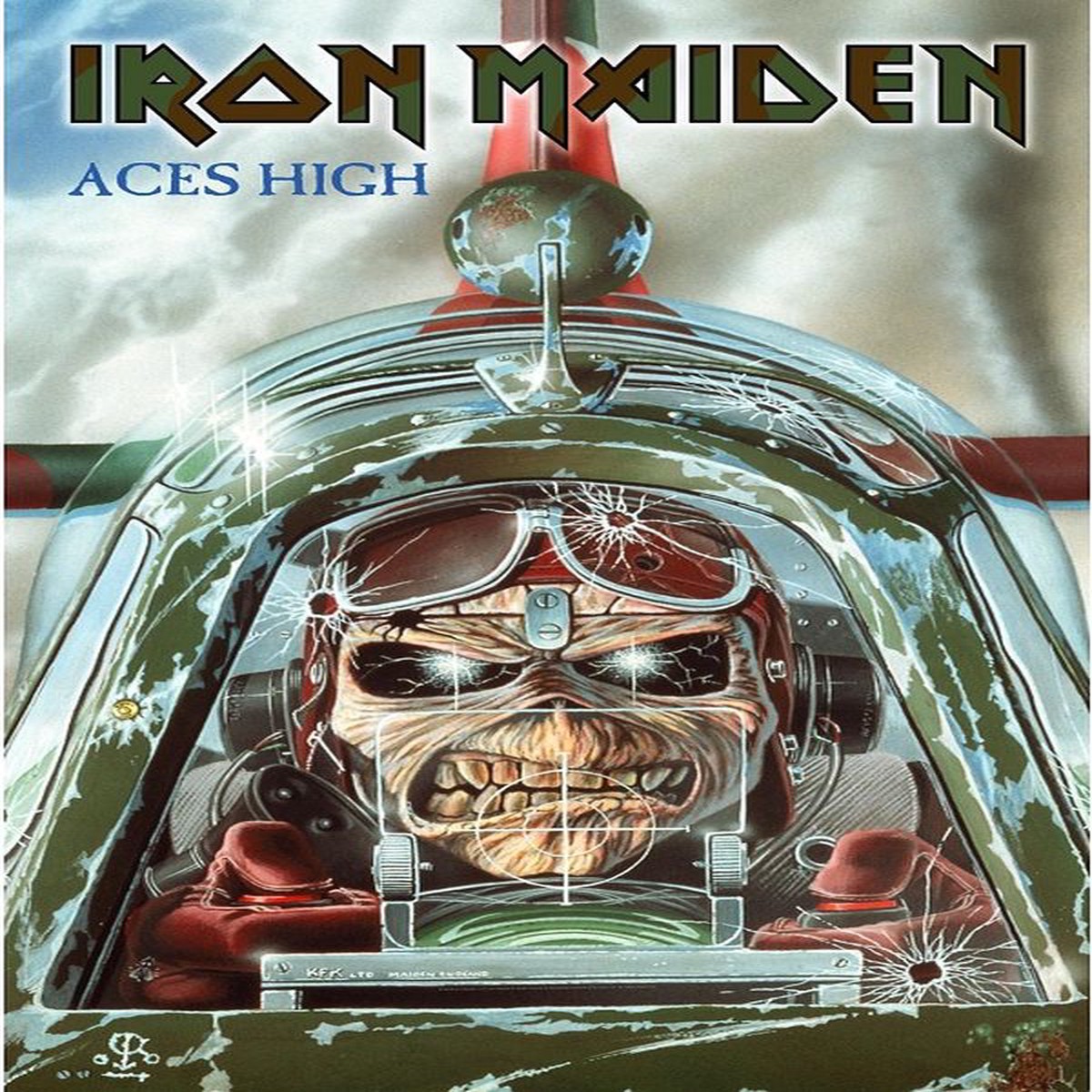 Iron Maiden – Premium Textile Poster Flag (Aces High) 104cm x 66cm