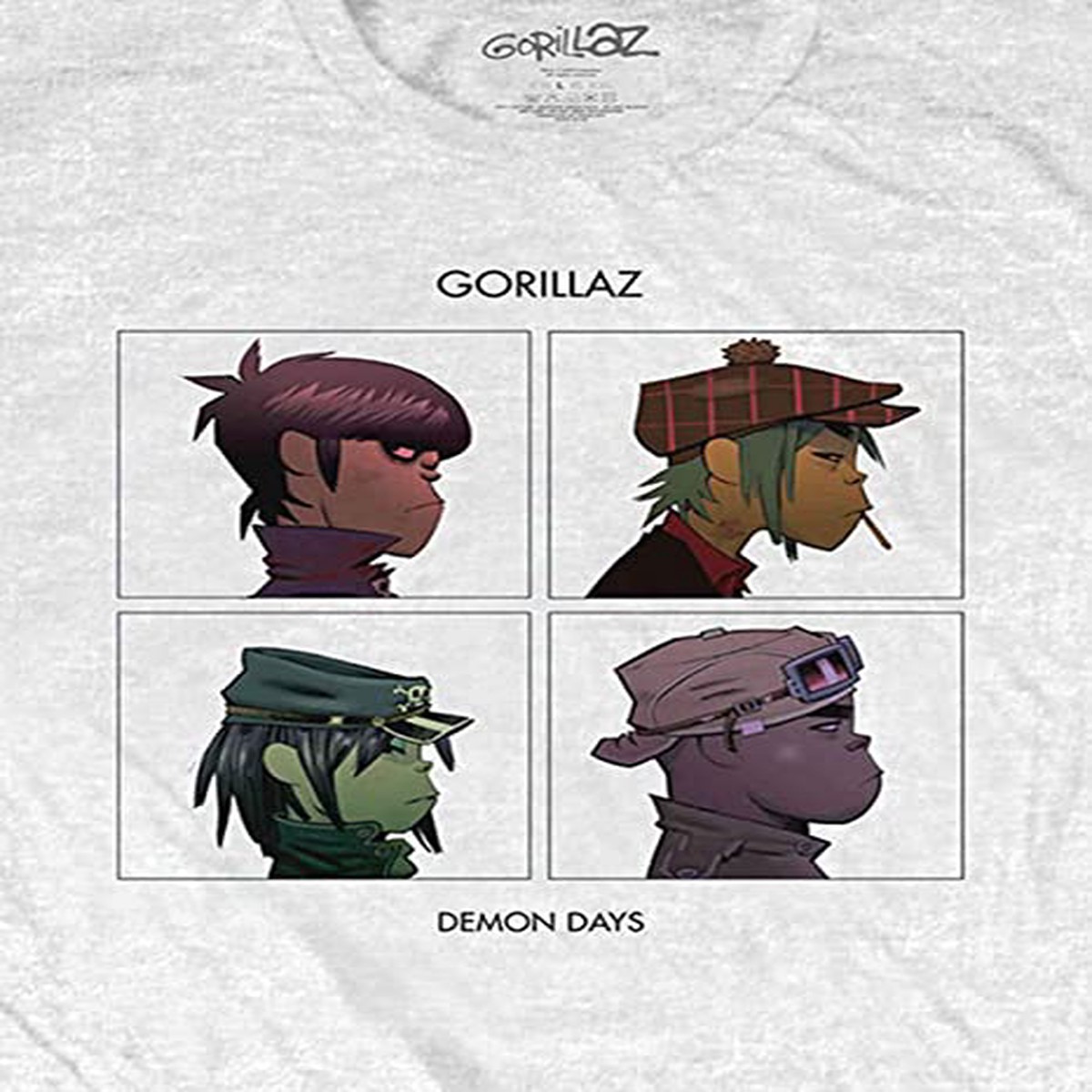 Gorillaz Demon Days – White – XL T-Shirts