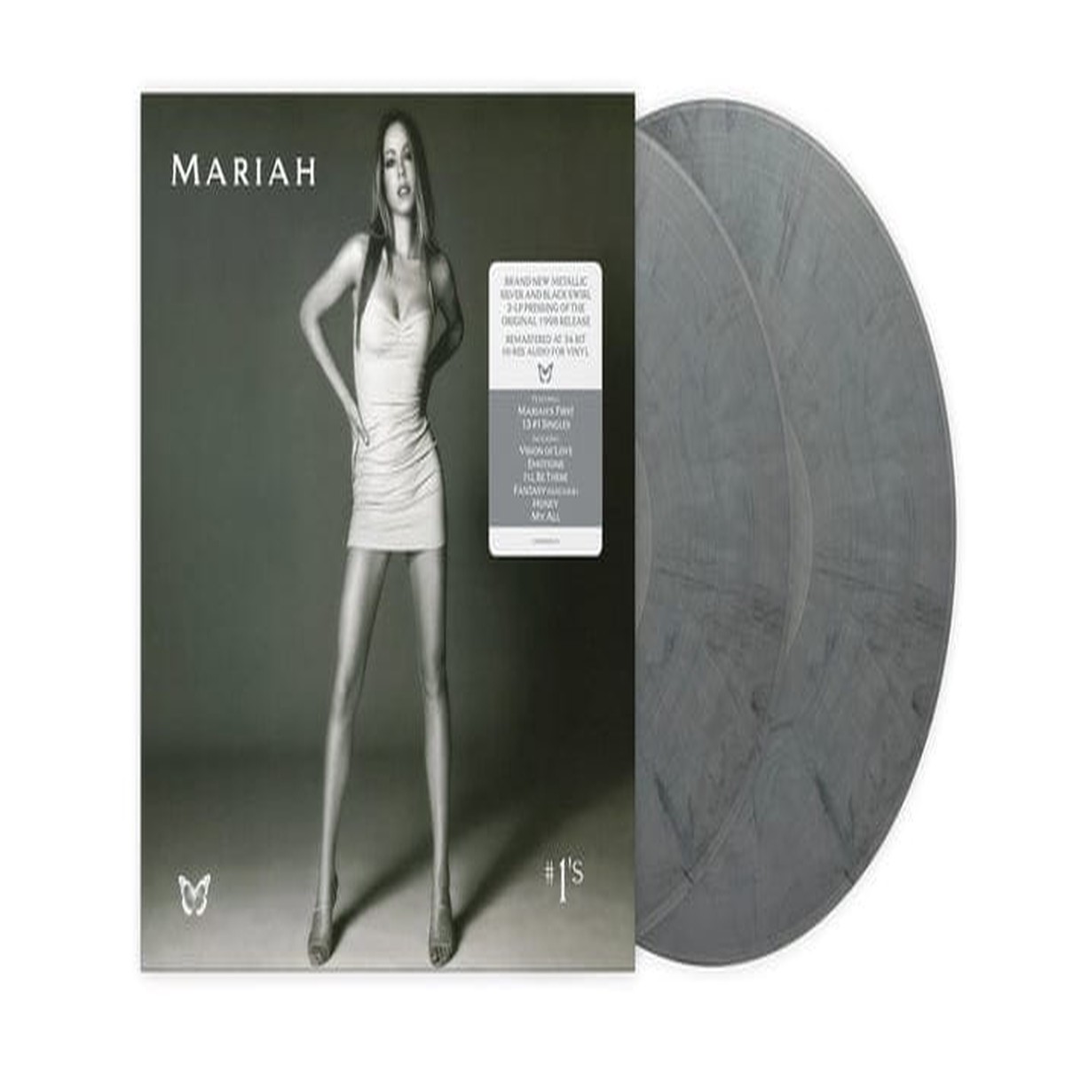 1s (Metallic Silver Black Swirl Edition) - Mariah Carey Colour Vinyl