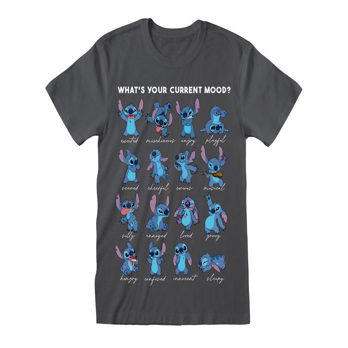 Lilo Stitch What is your Current Mood - Large T-Shirts