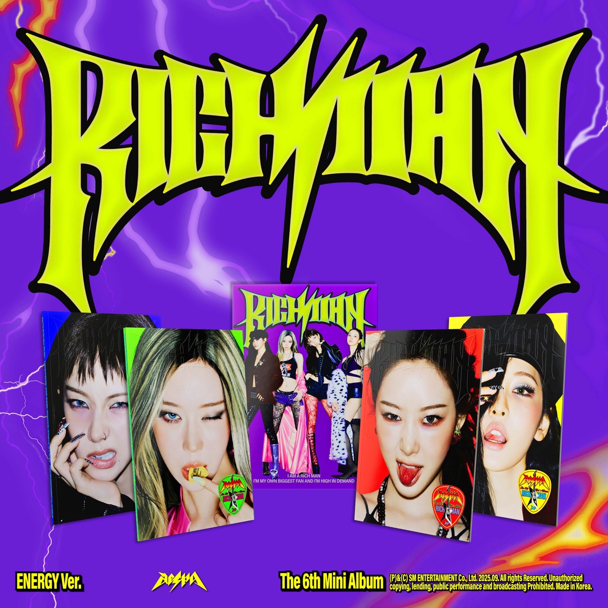The 6th Mini Album Rich Man ENERGY Ver GISELLE Ver - aespa CD