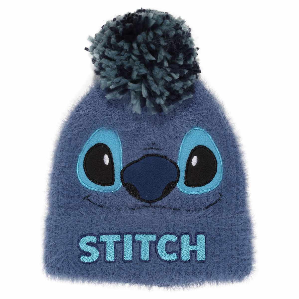 Disney Lilo and Stitch Stitch Fluffy Pom Pom Beanie Hat