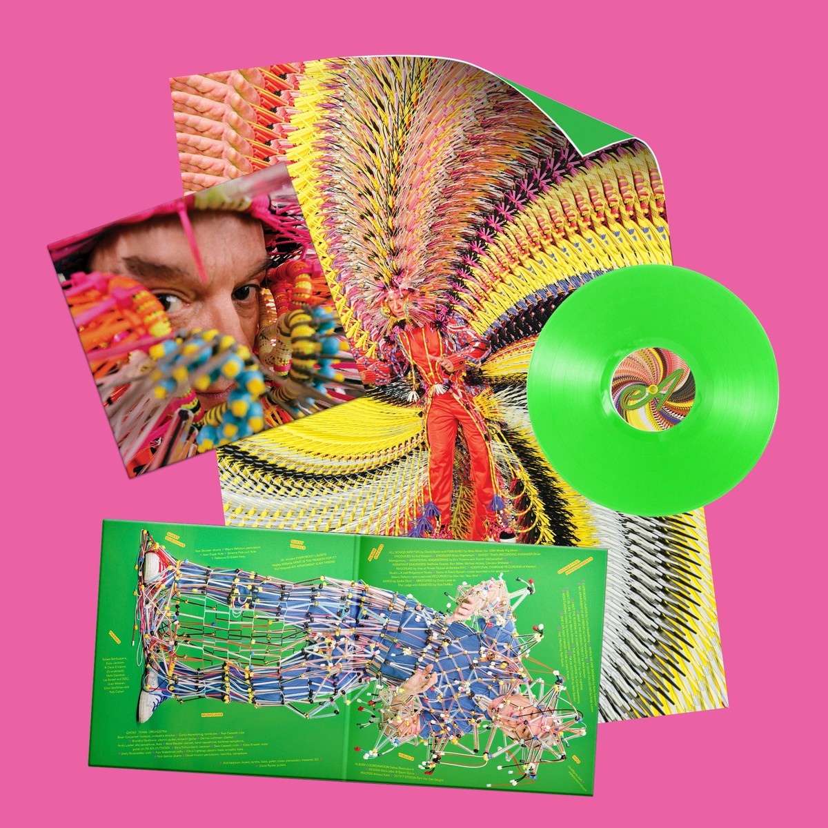 Who Is the Sky (Apple Green Edition folded poster) - David Byrne Colour Vinyl
