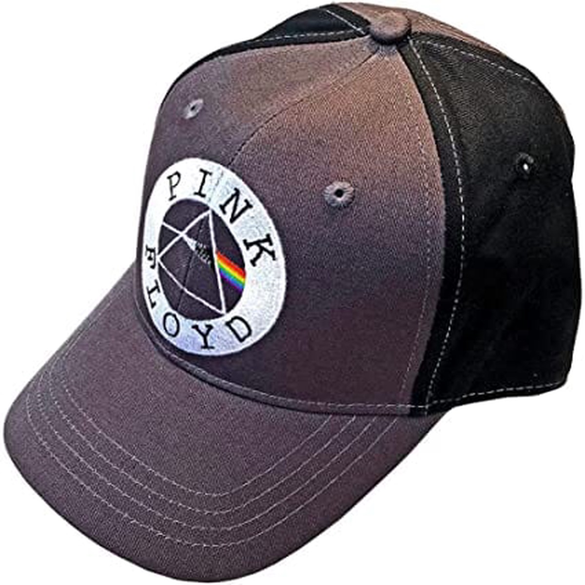 Pink Floyd Baseball Cap DSOTM Circle Logo GreyBlack Hat