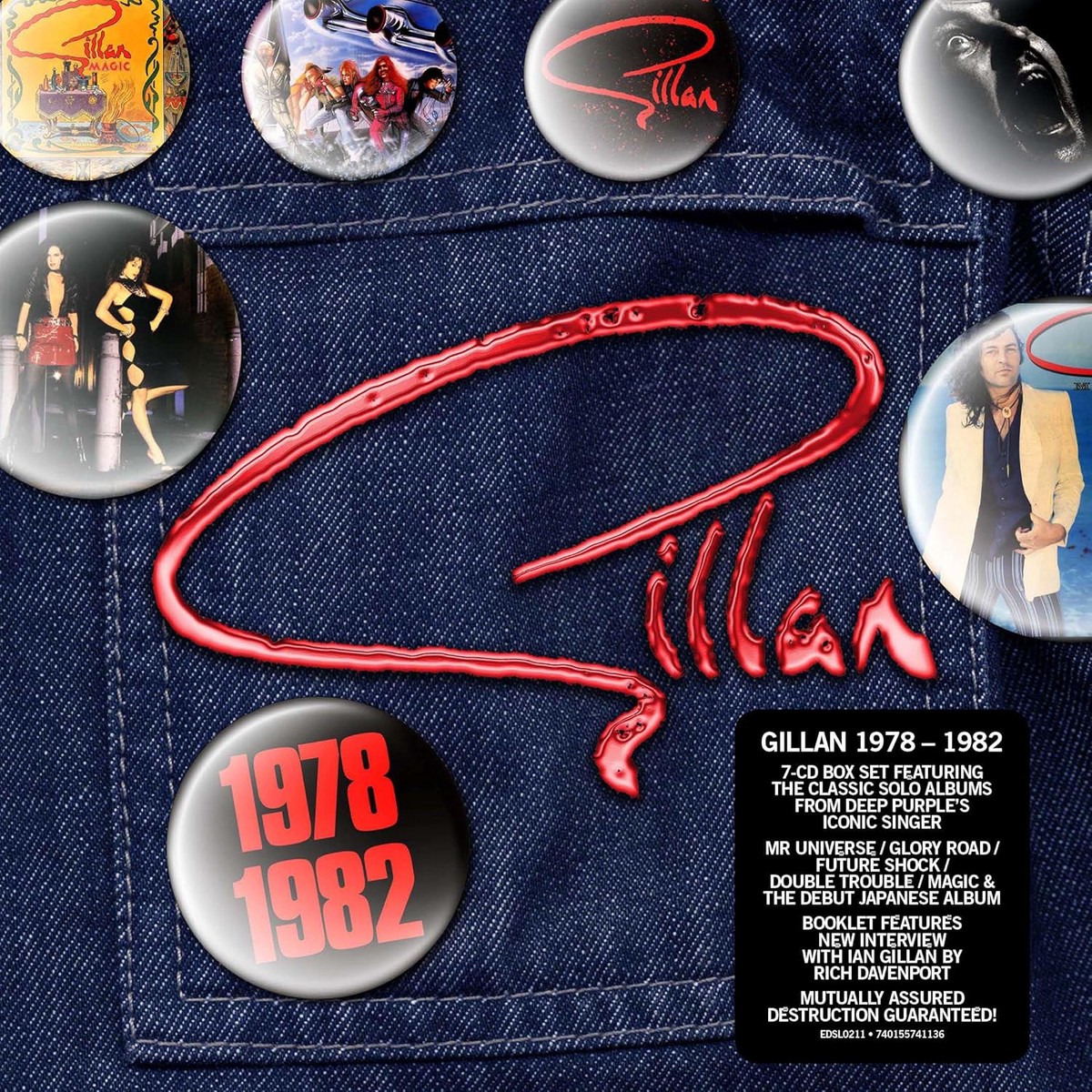 Gillan - 1978-1982 (The Japanese AlbumMr UniverseGlory RoadFuture ShockDouble TroubleMagic) (7CD Box Set) - CD - New