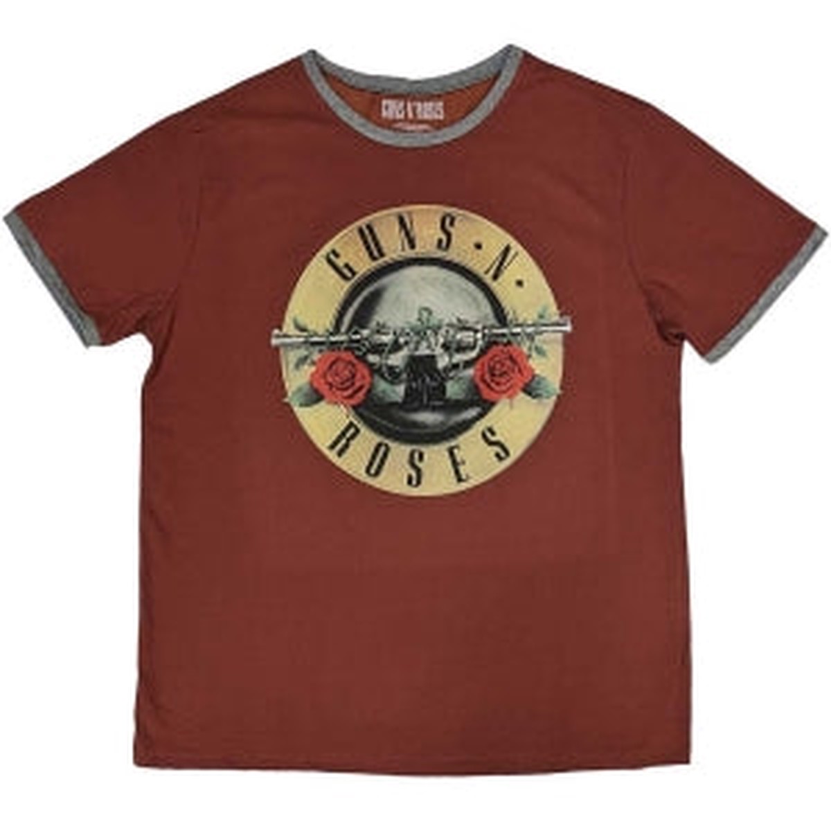 Guns N Roses Classic Logo Ringer - Red - Medium T-Shirts