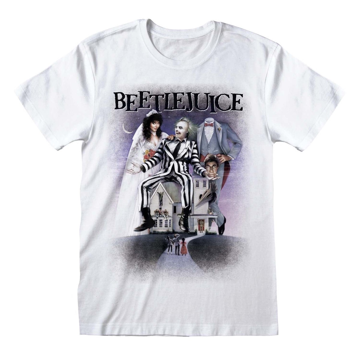 Beetlejuice Poster - White - Large T-Shirts