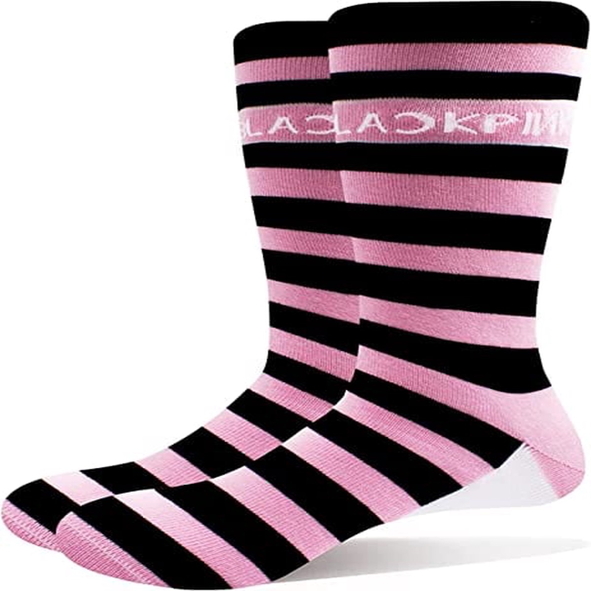 BlackPink Stripes and Logo Socks