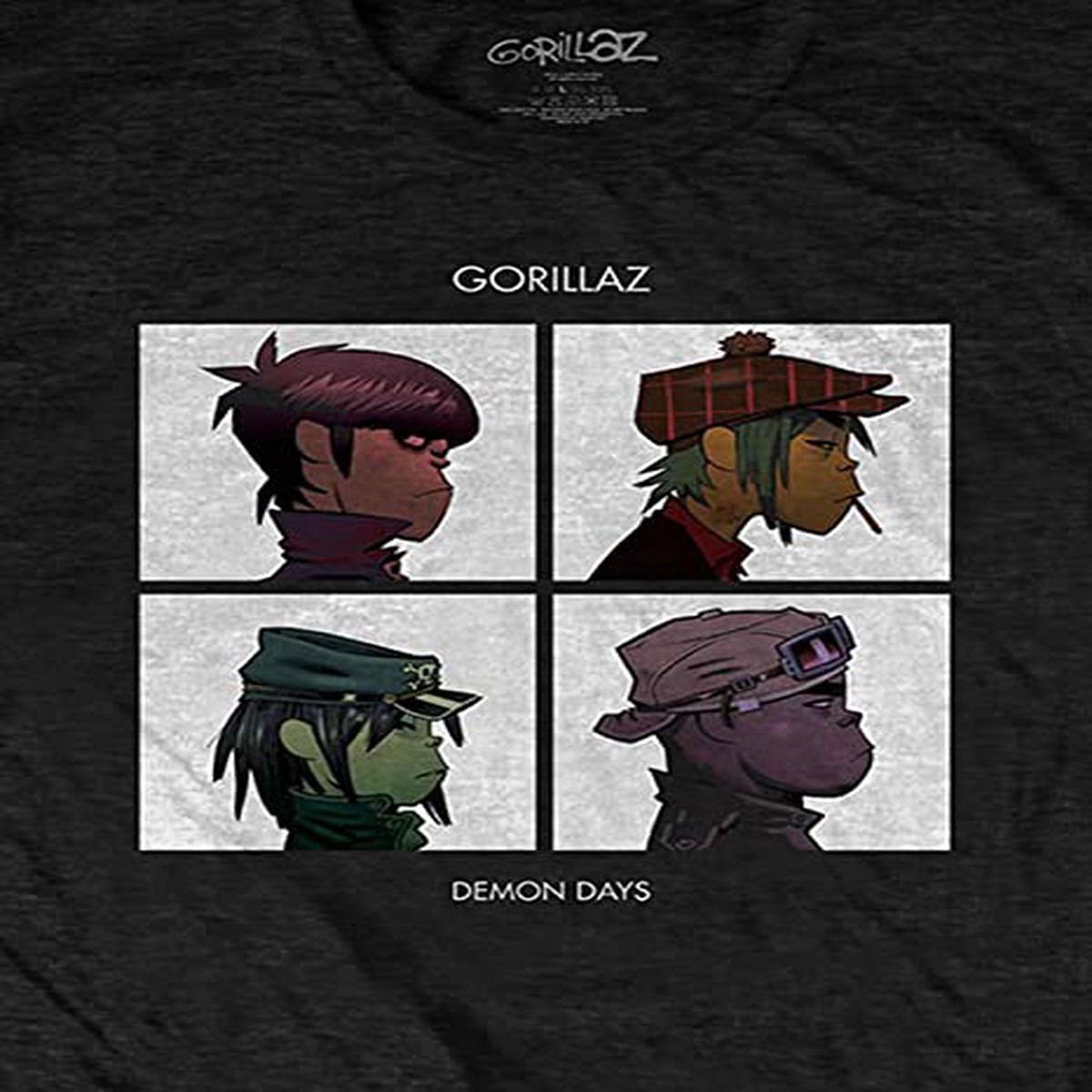 Demon Days - Gorillaz - Black - XL T-Shirts