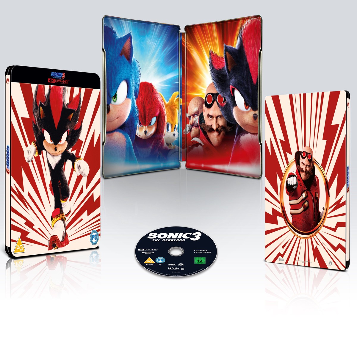 Sonic the Hedgehog 3 (Red Steelbook Edition) - Jeff Fowler 4K UHD