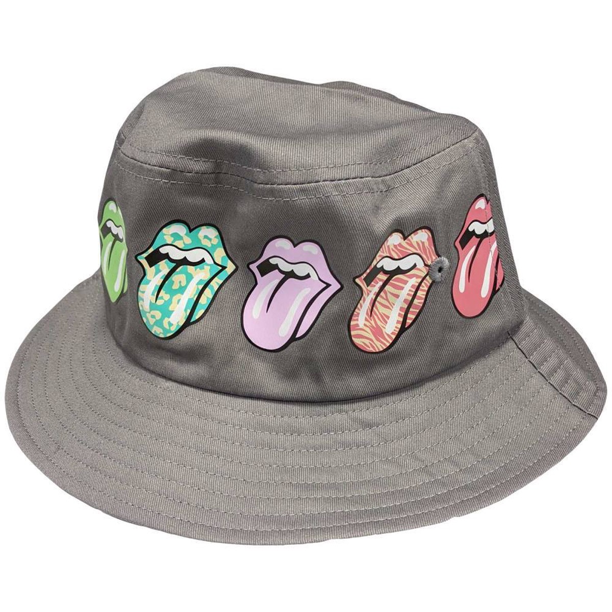 The Rolling Stones Bucket hat MultiTongue Pattern Grey XXL Hat