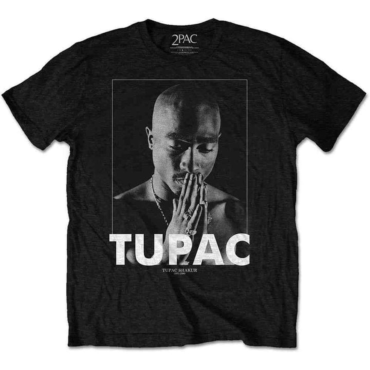 Tupac Praying - Black - 2XL T-Shirts