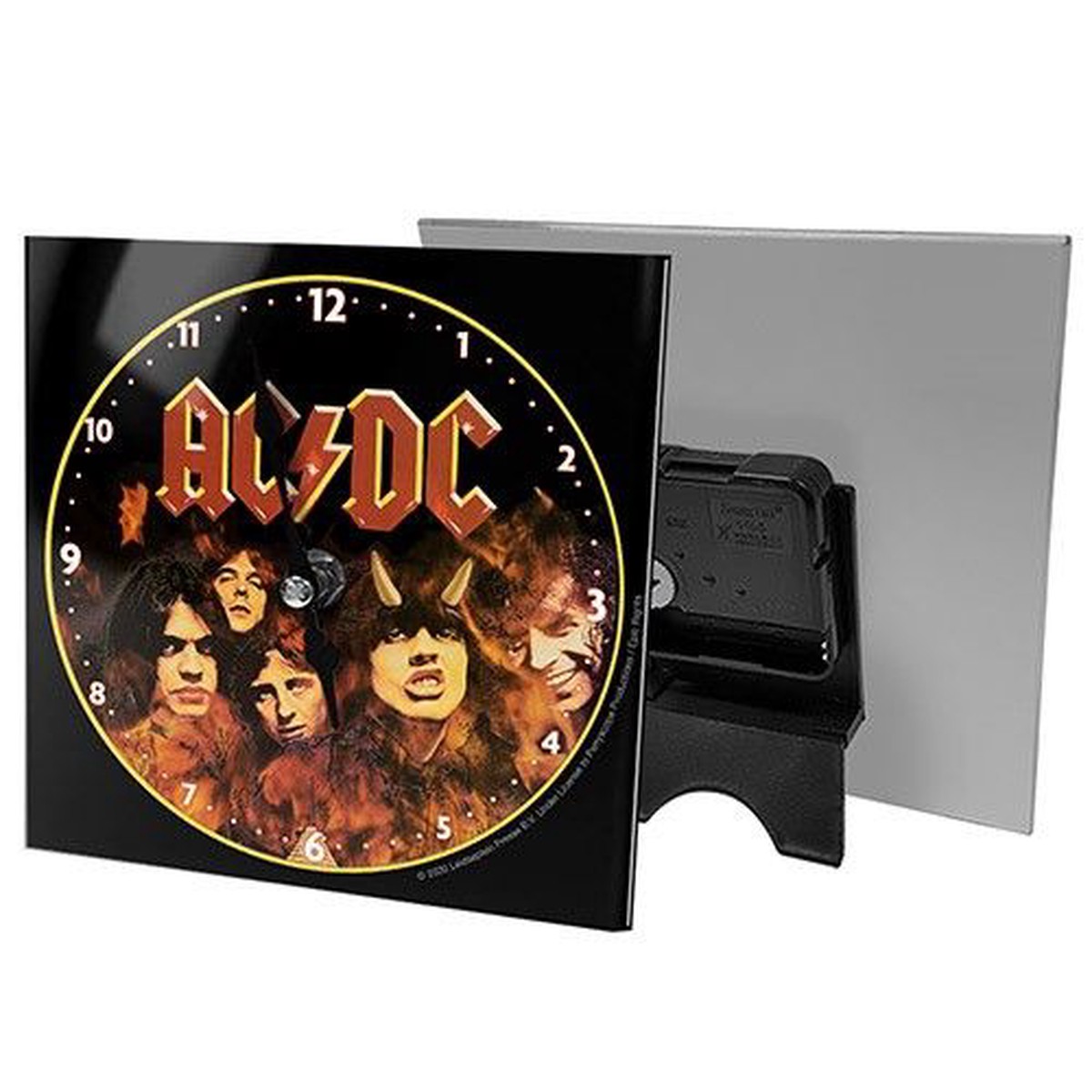 ACDC - Glass Desk Clock 15cm x 15cm (Highway To Hell)
