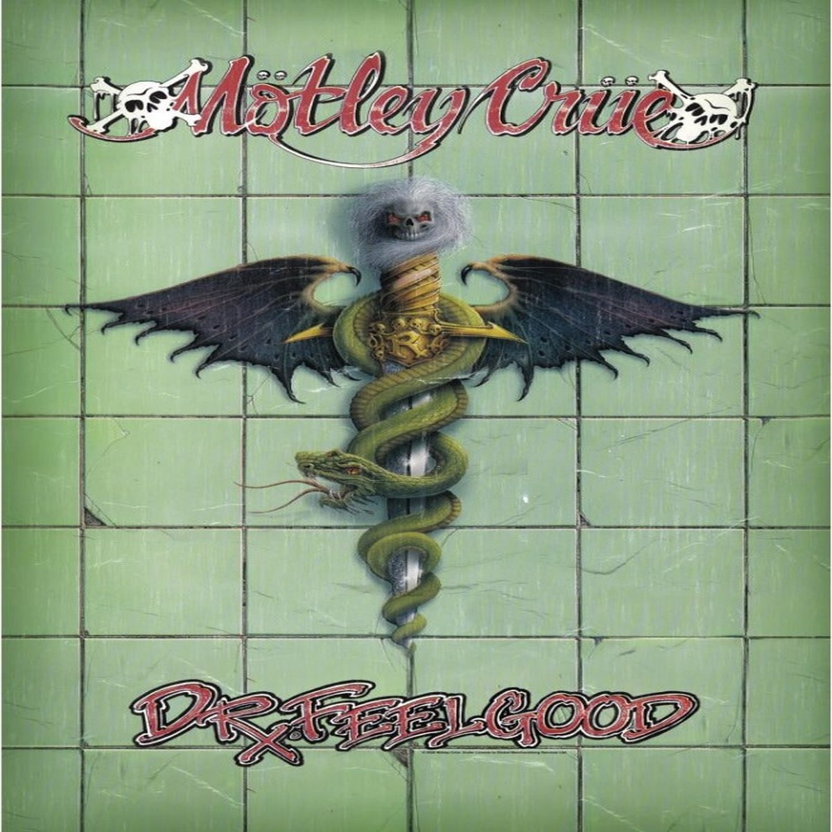 Motley Crue - Premium Textile Poster Flag (Dr Feelgood) 104cm x 66cm