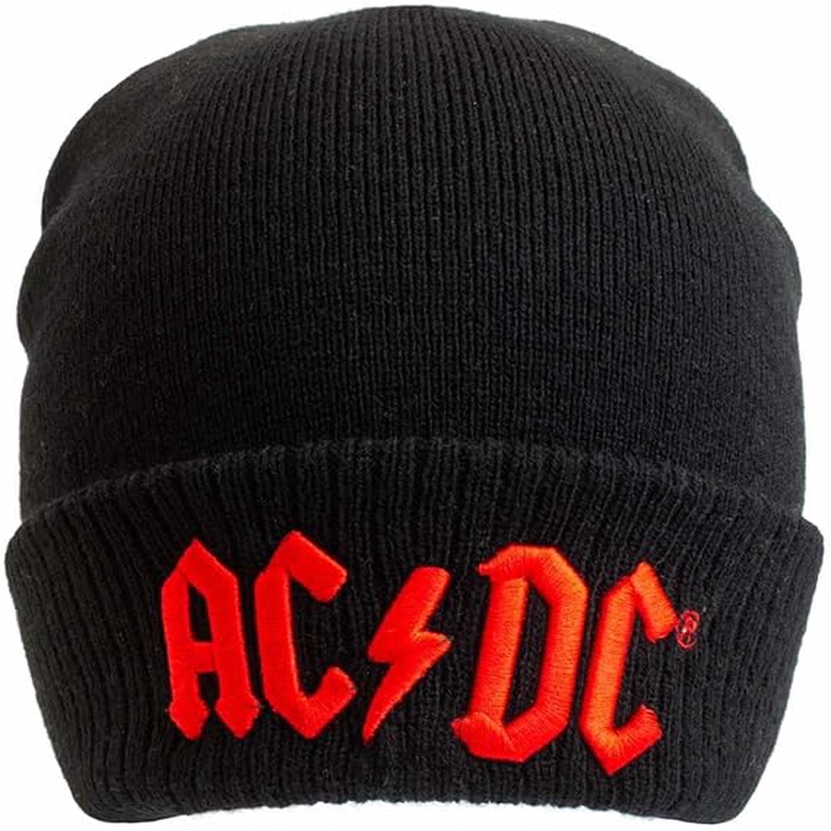 ACDC Applique Logo Beanie Black Hat