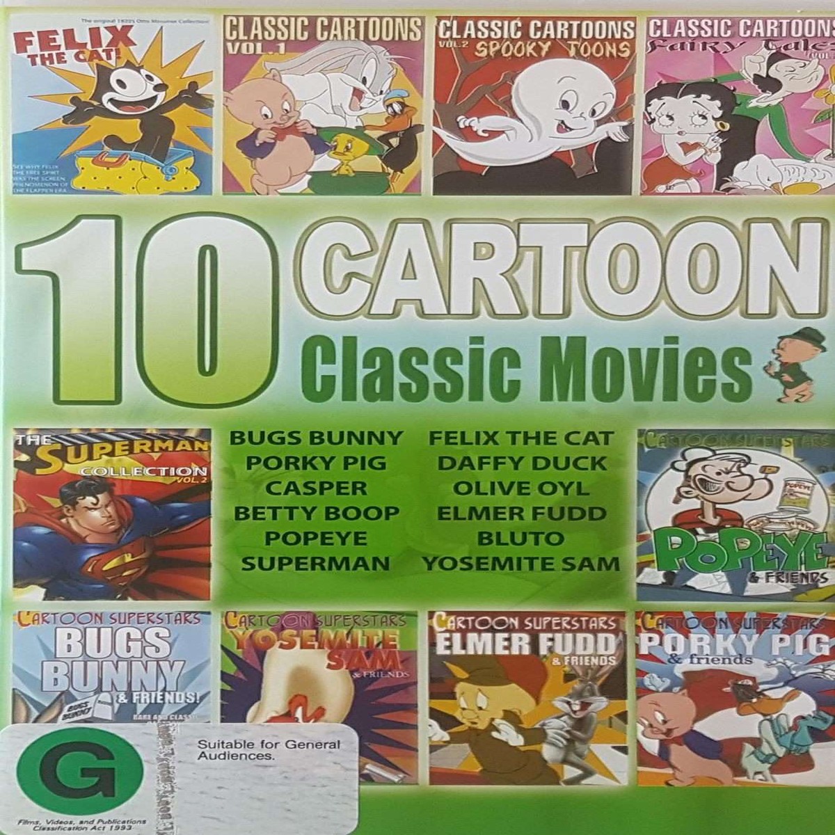10 Cartoon Classic Movies (4 Disc Set) (DVD)