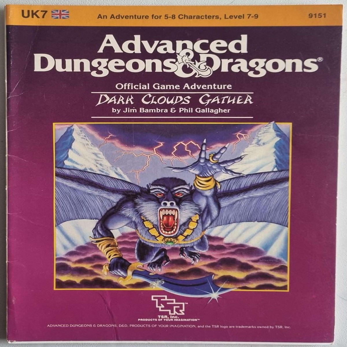 Advanced Dungeons and Dragons - Dark Clouds Gather (UK7 9151)
