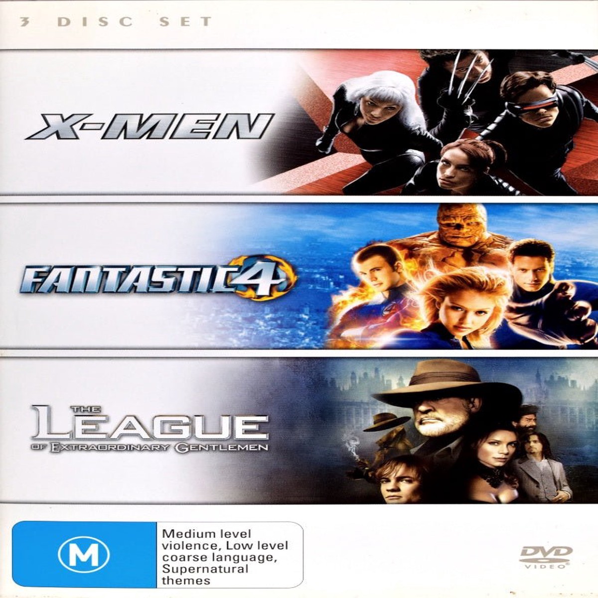 X-Men Fantastic 4 The League of Extraordinary Gentlemen - 2000 (DVD)