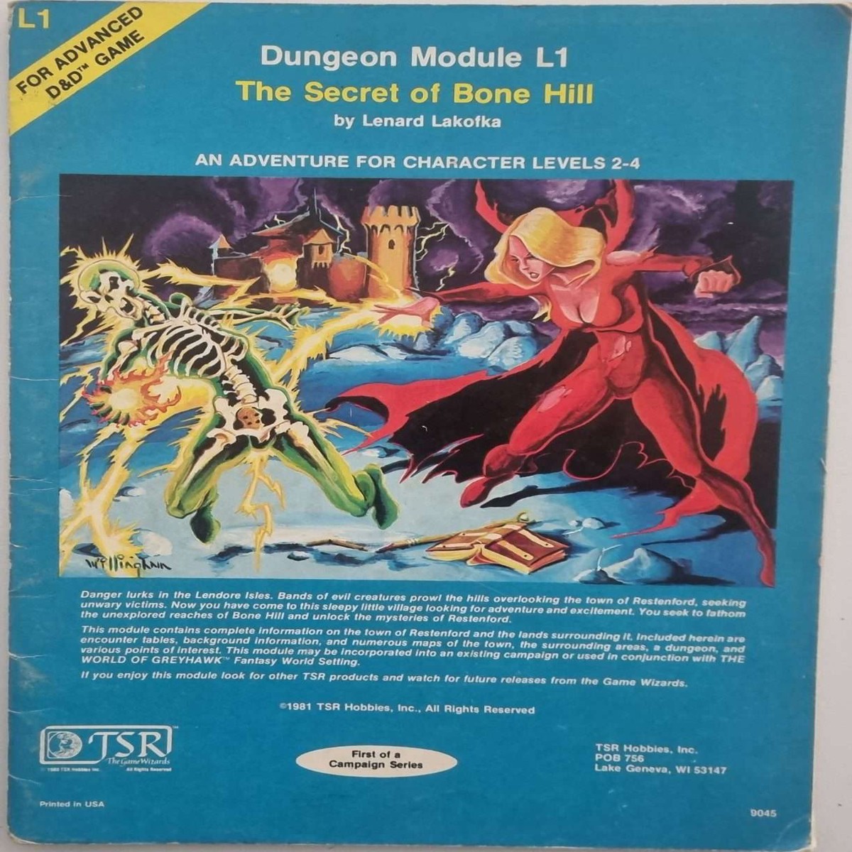 Advanced Dungeons and Dragons Module - The Secret of Bone Hill (L1)