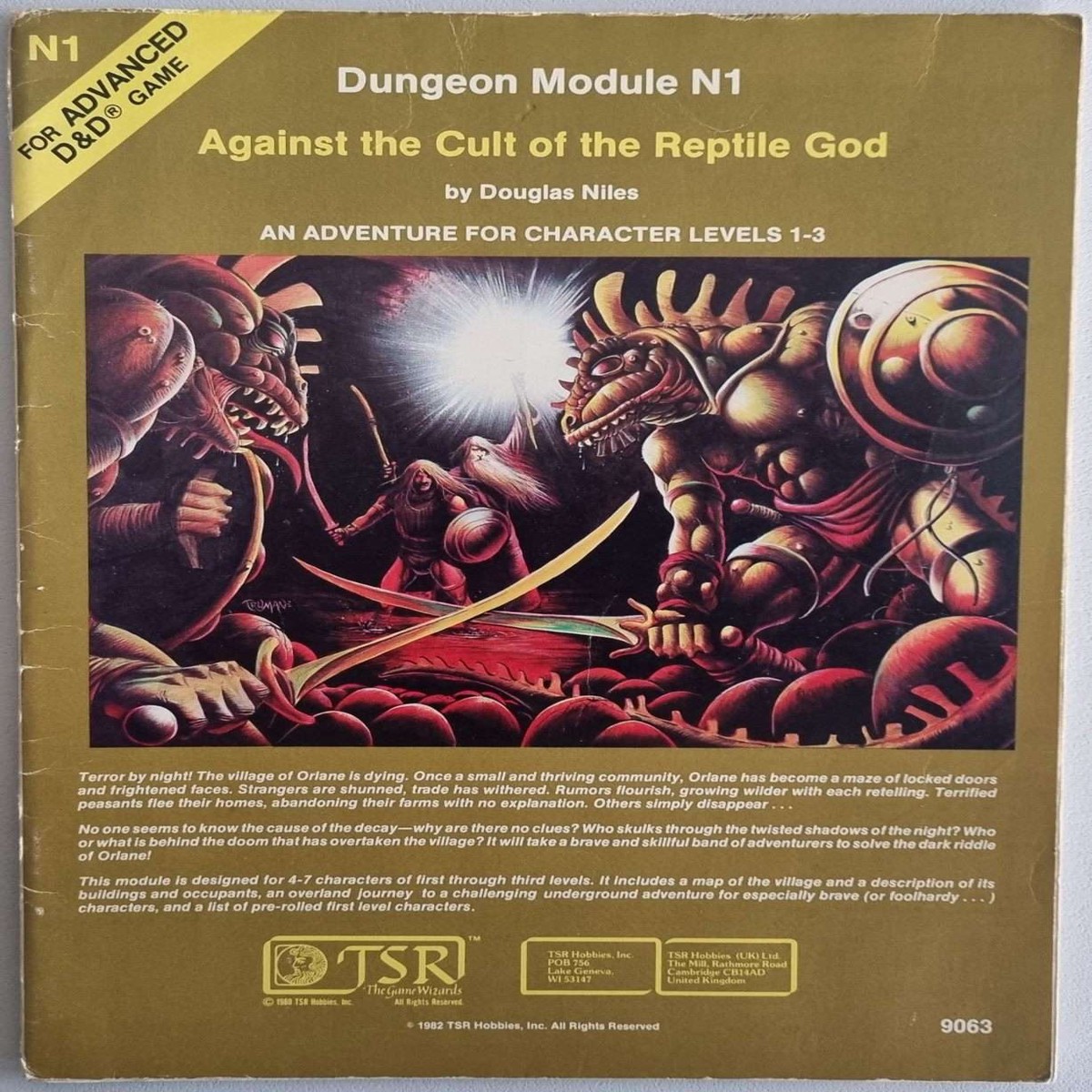 Advanced Dungeons Dragons - Against the Cult of the Reptile God (N1)