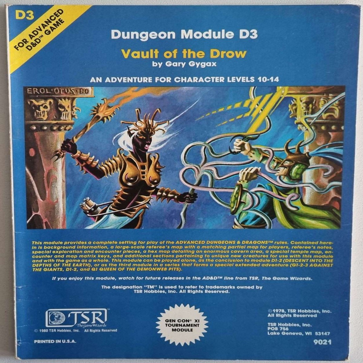 Advanced Dungeons Dragons - Vault of the Drow (D3)