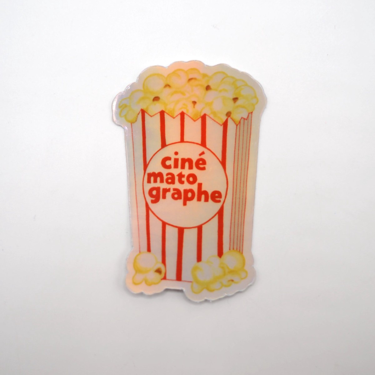 Holographic Cinmatographe Popcorn Sticker