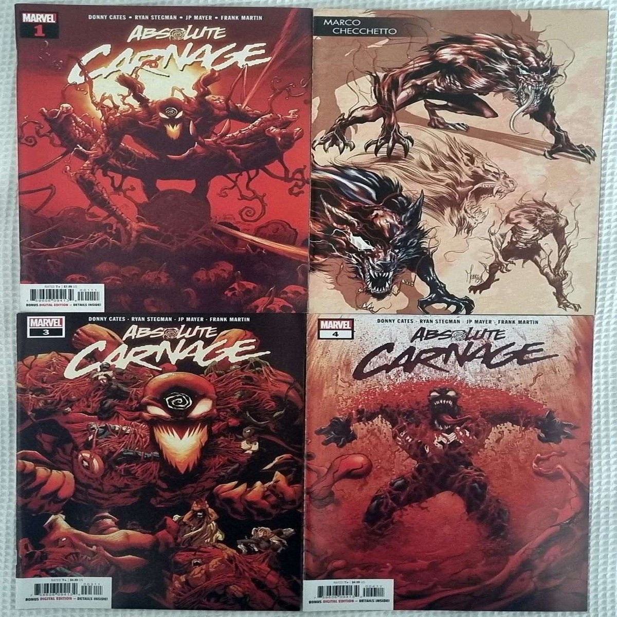 Absolute Carnage Issues 1 - 4 NM