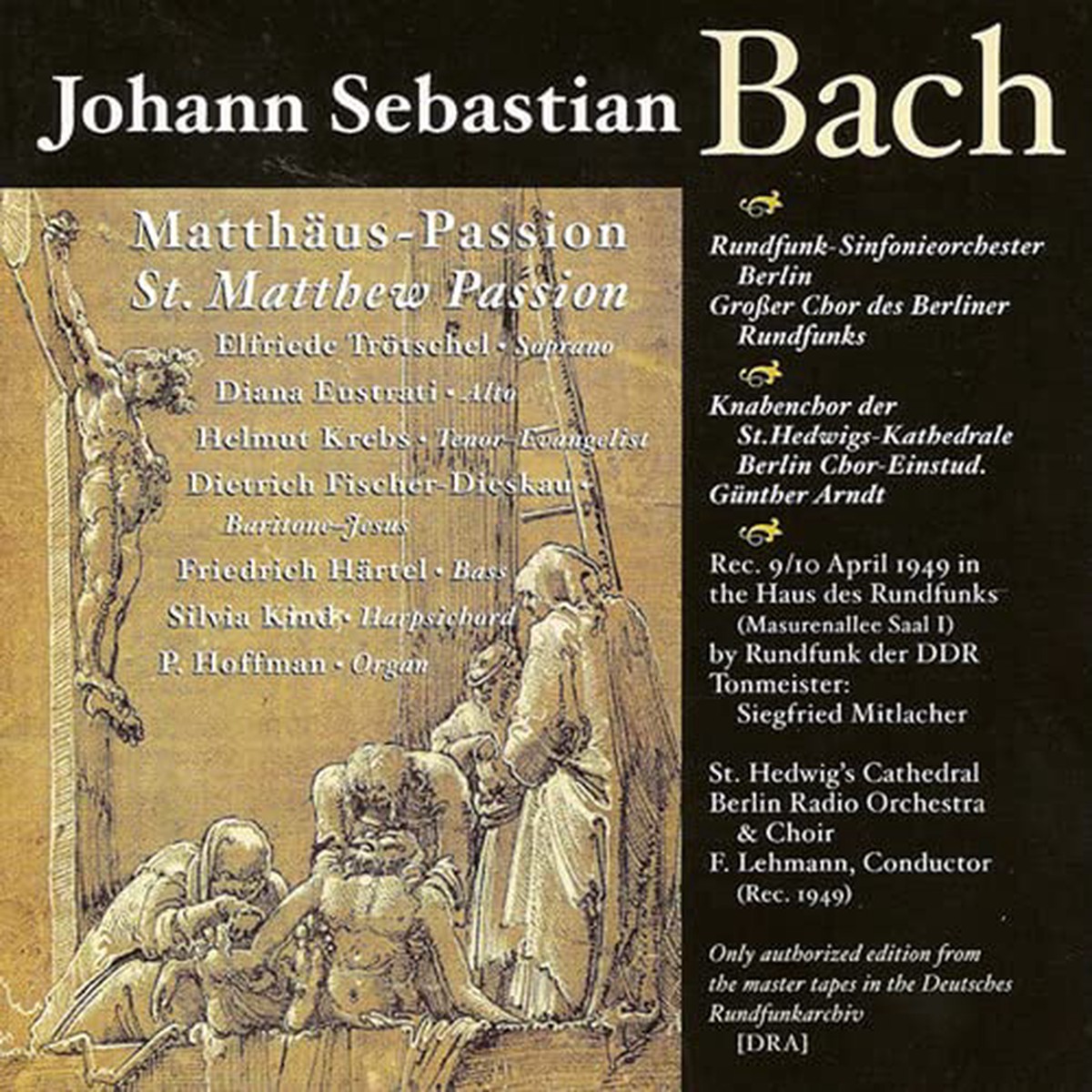 Bach Jsfritz Lehmann - J S Bach St Matthew Passion CD