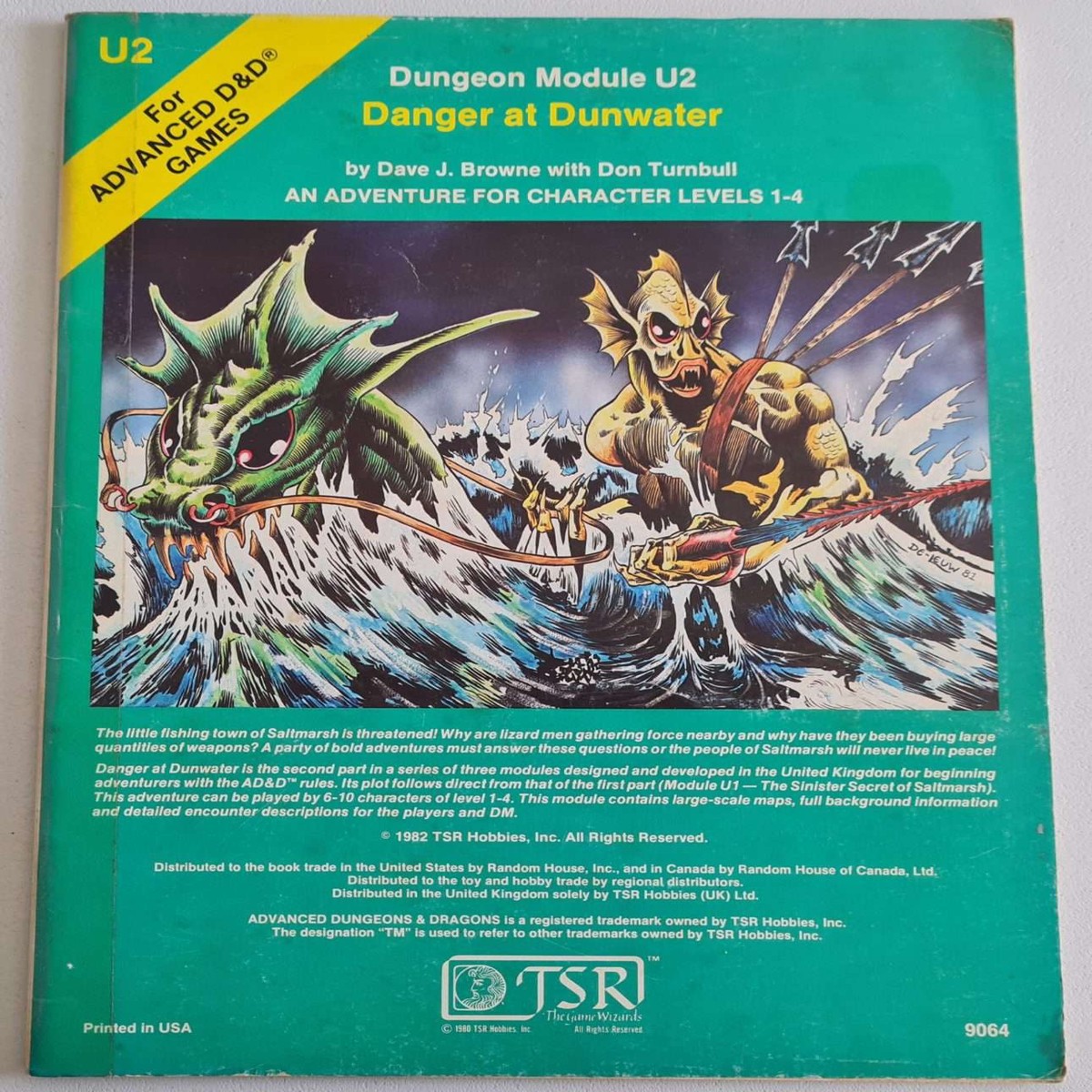 Advanced Dungeons and Dragons Module - Danger at Dunwater (U2)