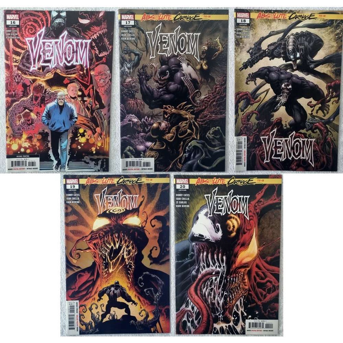 Venom (Absolute Carnage Tie-In) 16 17 18 19 20 NM