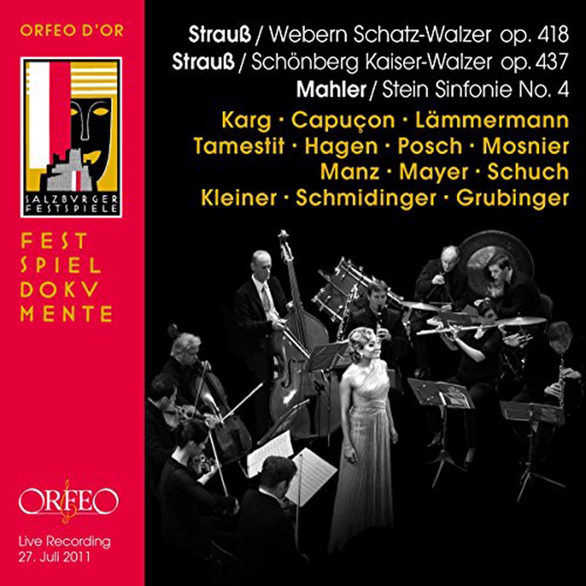 Various - StraussWebern Schatz-Walzer Op 418 StraussSchoenberg Kaiser-Walzer Op 437 MahlerStein Sinfonie No 4 CD