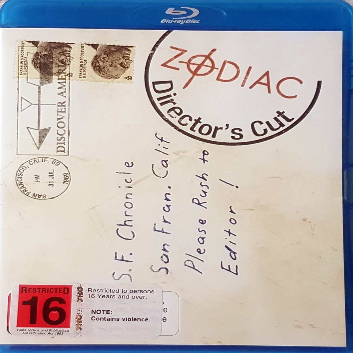 Zodiac Directors Cut - 2007 (Blu Ray)