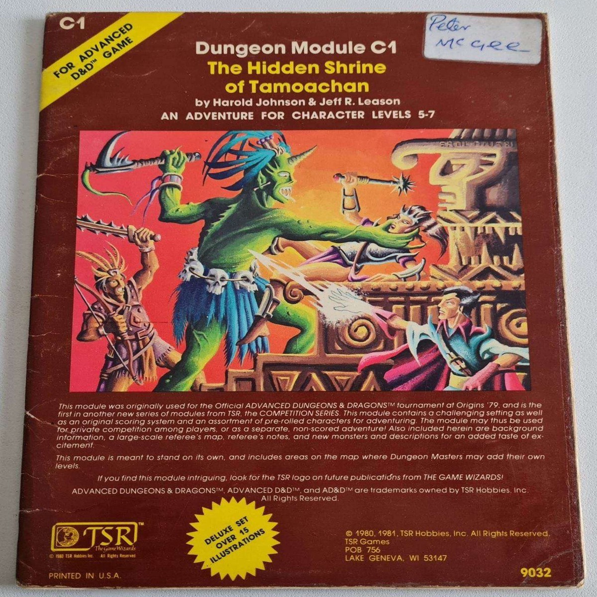 Advanced Dungeons and Dragons Module - The Hidden Shrine of Tamoachan (C1)
