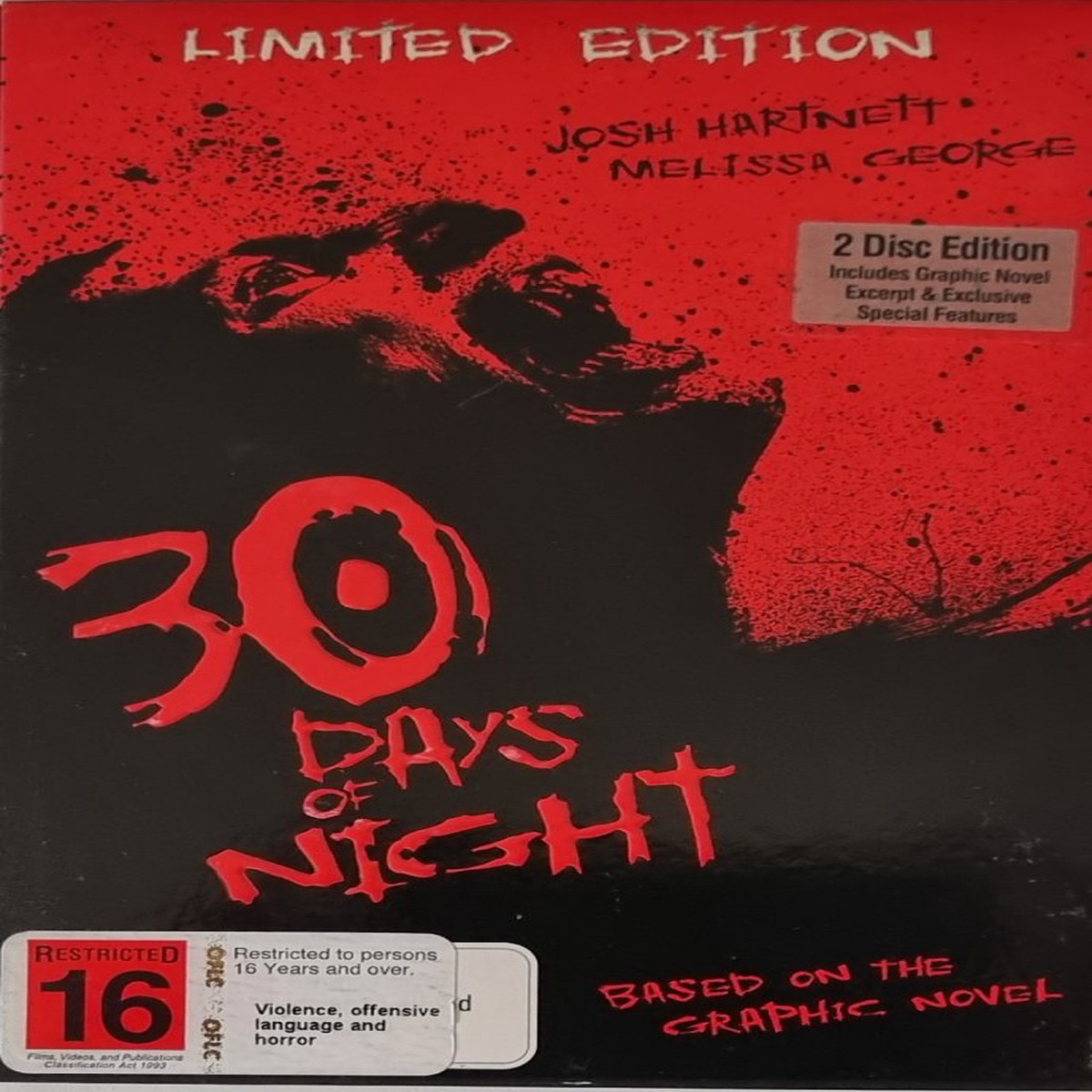 30 Days of Night Limited Edition w Graphic Novel - 2010 (DVD)