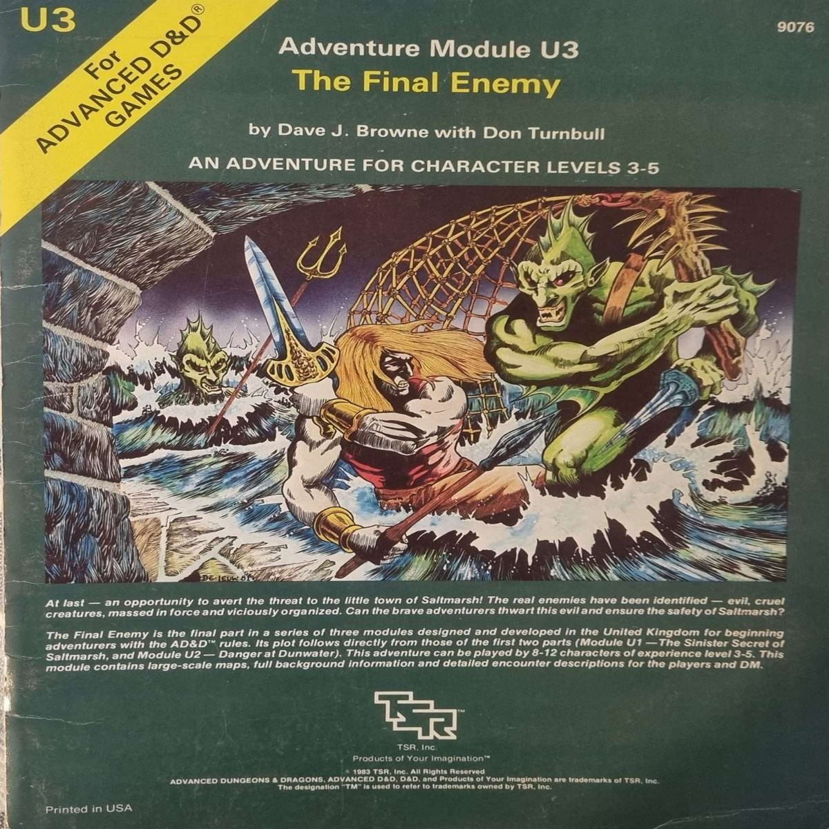 Advanced Dungeons and Dragons Module - The Final Enemy (U3)